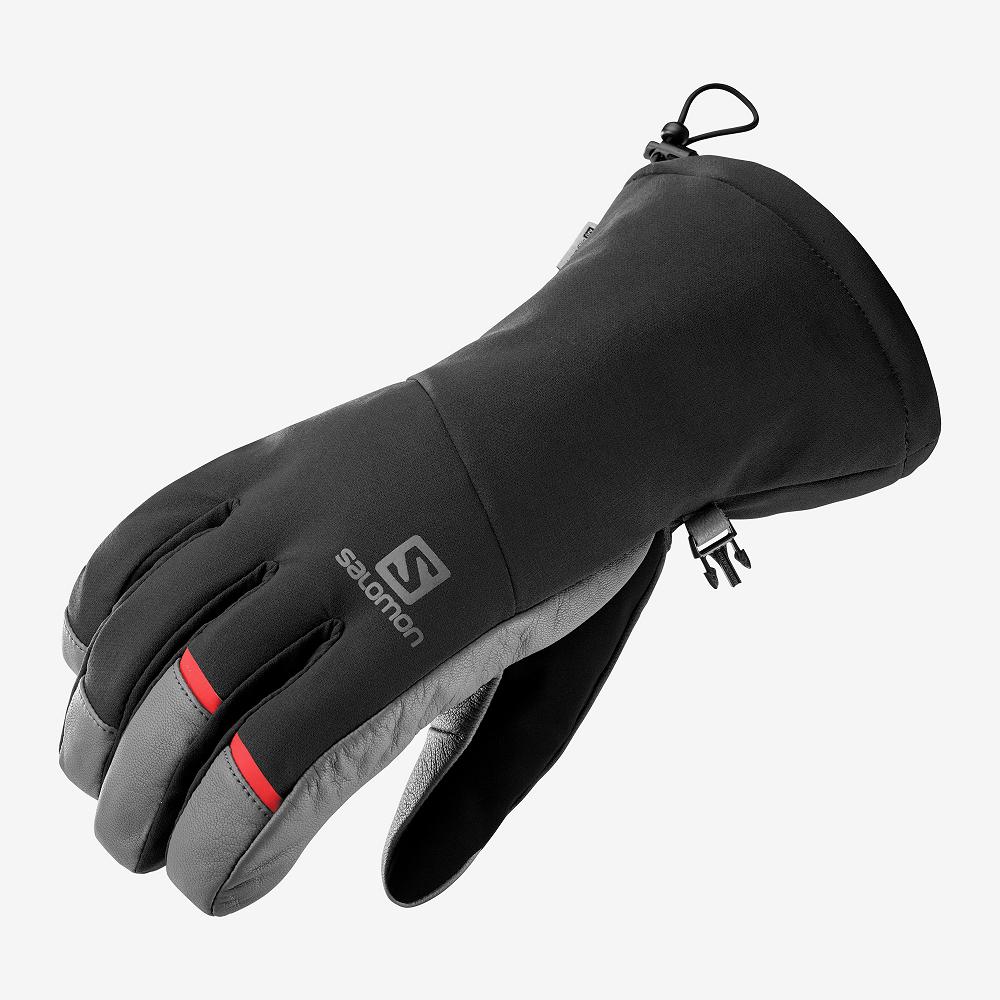 Salomon Singapore Mens Gloves - PROPELLER LONG M Black | 09428-HDMQ